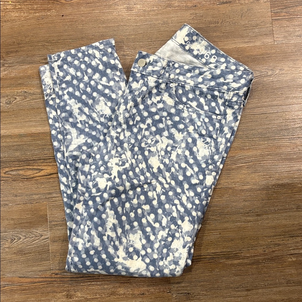 GAP Blue and White Patterned Jeans